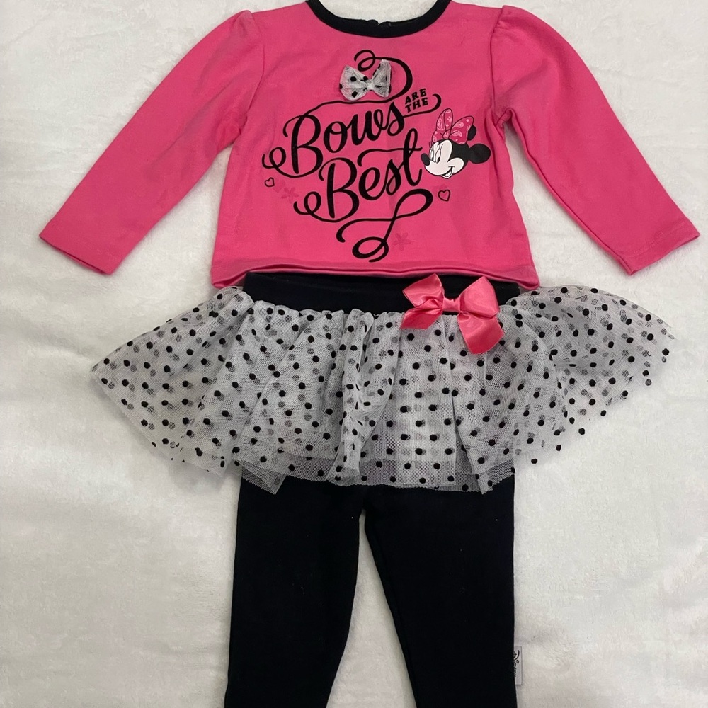 Disney Pink and Black Kids Matching Set NWOT
